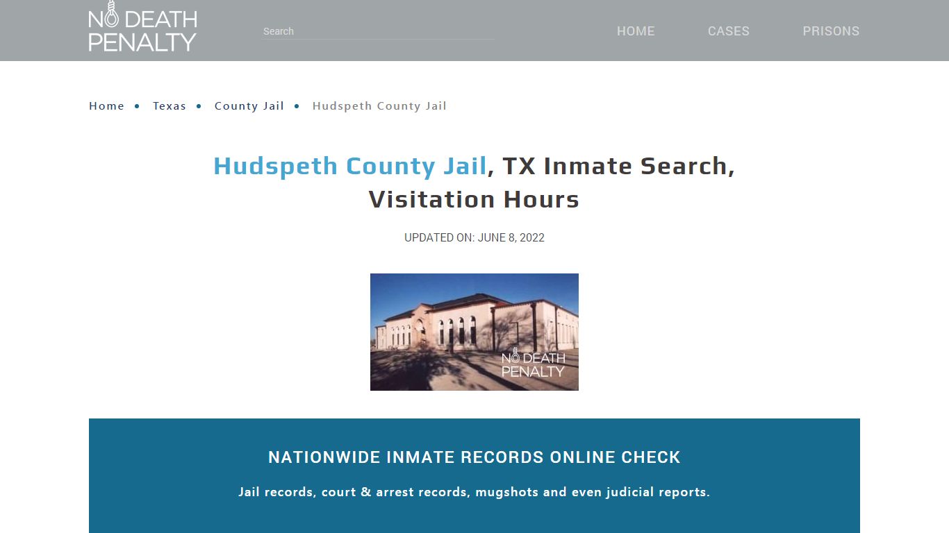 Hudspeth County Jail, TX Inmate Search, Visitation Hours