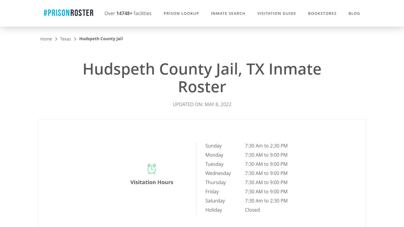 Hudspeth County Jail, TX Inmate Roster